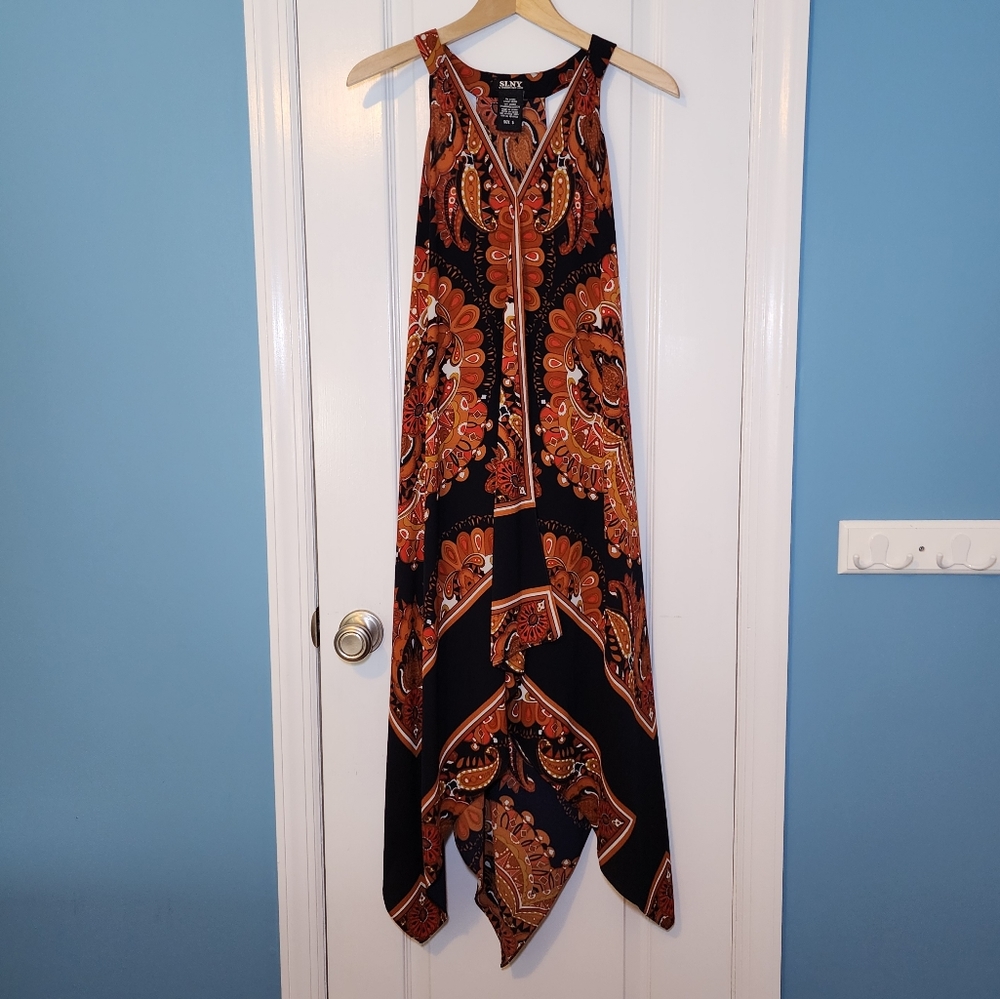 SLNY Asymmetrical Hem Dress Size S